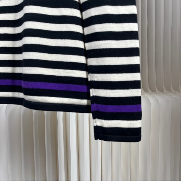 Ralph Lauren Purple and Black Striped Women’s Sweater - Picture 3 of 14